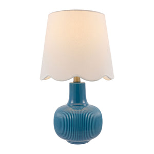   Modern European furniture - Scalloped White Linen Table Lamp - www.oroa.com | Oroa.com
