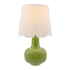 Modern European furniture - Scalloped White Linen Table Lamp - www.oroa.com