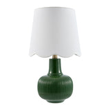 Modern European furniture - Scalloped White Linen Table Lamp - www.oroa.com
