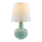 Modern European furniture - Scalloped White Linen Table Lamp - www.oroa.com