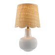 Modern European furniture - Scalloped Beige Jute Table Lamp - www.oroa.com