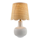 Modern European furniture - Scalloped Beige Jute Table Lamp - www.oroa.com