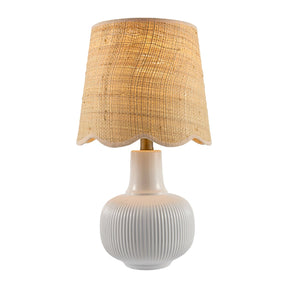 Modern European furniture - Scalloped Beige Jute Table Lamp - www.oroa.com
