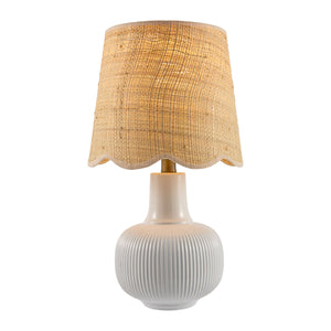   Modern European furniture - Scalloped Beige Jute Table Lamp - www.oroa.com | Oroa.com