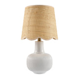 Modern European furniture - Scalloped Beige Jute Table Lamp - www.oroa.com