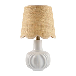   Modern European furniture - Scalloped Beige Jute Table Lamp - www.oroa.com | Oroa.com