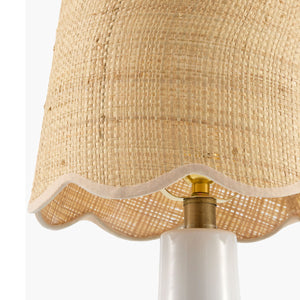   Modern European furniture - Scalloped Beige Jute Table Lamp - www.oroa.com | Oroa.com