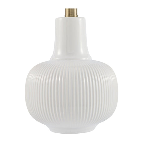 Modern European furniture - Scalloped Beige Jute Table Lamp - www.oroa.com