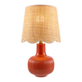 Modern European furniture - Scalloped Beige Jute Table Lamp - www.oroa.com
