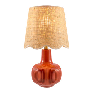   Modern European furniture - Scalloped Beige Jute Table Lamp - www.oroa.com | Oroa.com