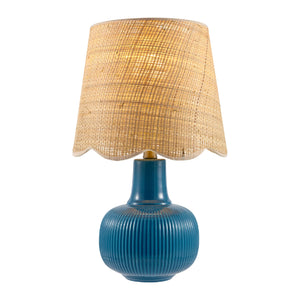   Modern European furniture - Scalloped Beige Jute Table Lamp - www.oroa.com | Oroa.com