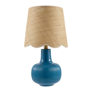   Modern European furniture - Scalloped Beige Jute Table Lamp - www.oroa.com | Oroa.com