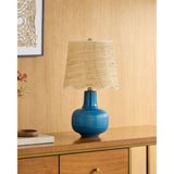 Modern European furniture - Scalloped Beige Jute Table Lamp - www.oroa.com