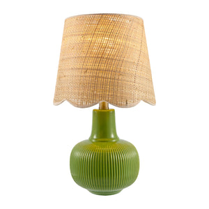   Modern European furniture - Scalloped Beige Jute Table Lamp - www.oroa.com | Oroa.com