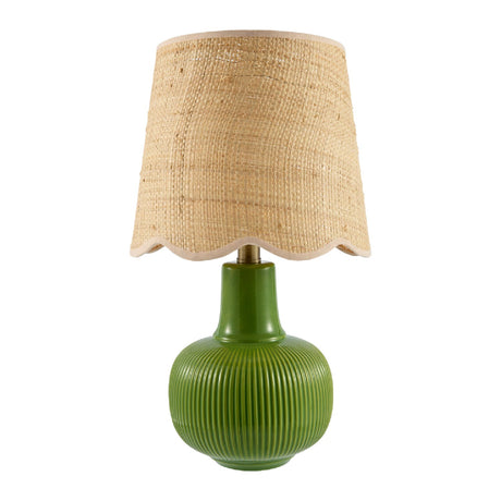 Modern European furniture - Scalloped Beige Jute Table Lamp - www.oroa.com