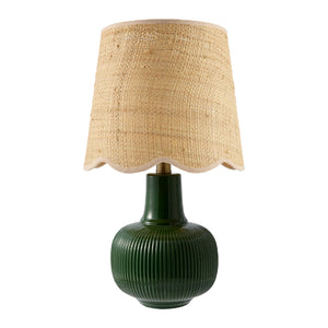   Modern European furniture - Scalloped Beige Jute Table Lamp - www.oroa.com | Oroa.com