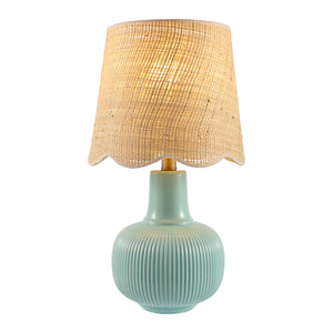   Modern European furniture - Scalloped Beige Jute Table Lamp - www.oroa.com | Oroa.com