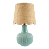 Modern European furniture - Scalloped Beige Jute Table Lamp - www.oroa.com
