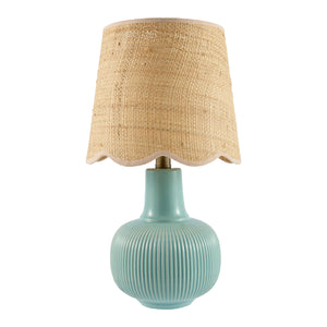   Modern European furniture - Scalloped Beige Jute Table Lamp - www.oroa.com | Oroa.com