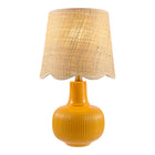 Modern European furniture - Scalloped Beige Jute Table Lamp - www.oroa.com
