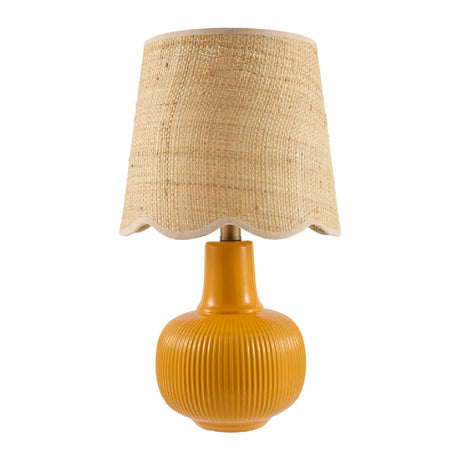 Modern European furniture - Scalloped Beige Jute Table Lamp - www.oroa.com