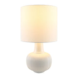 Modern European furniture - Reeded Ceramic Accent Table Lamp - www.oroa.com