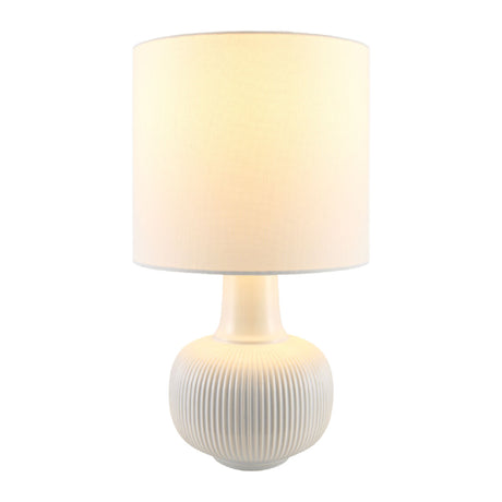   Modern European furniture - Reeded Ceramic Accent Table Lamp - www.oroa.com | Oroa.com