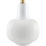 Modern European furniture - Reeded Ceramic Accent Table Lamp - www.oroa.com