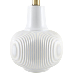   Modern European furniture - Reeded Ceramic Accent Table Lamp - www.oroa.com | Oroa.com