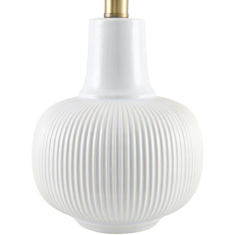 Modern European furniture - Reeded Ceramic Accent Table Lamp - www.oroa.com