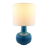 Modern European furniture - Reeded Ceramic Accent Table Lamp - www.oroa.com