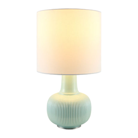 Modern European furniture - Reeded Ceramic Accent Table Lamp - www.oroa.com