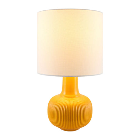 Modern European furniture - Reeded Ceramic Accent Table Lamp - www.oroa.com