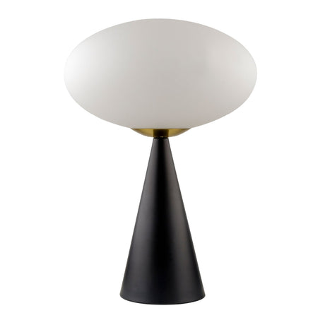 Modern European furniture - Oval White Glass Table Lamp - www.oroa.com