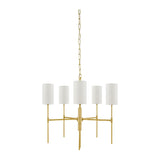 Modern European furniture - White Linen 5-Light Pendant Lamp - www.oroa.com