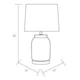 Modern European furniture - Geometric Patterned Ceramic Table Lamp - www.oroa.com