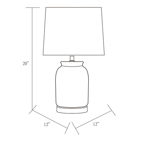 Modern European furniture - Geometric Patterned Ceramic Table Lamp - www.oroa.com
