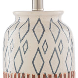 Modern European furniture - Geometric Patterned Ceramic Table Lamp - www.oroa.com