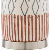 Modern European furniture - Geometric Patterned Ceramic Table Lamp - www.oroa.com