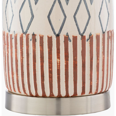 Modern European furniture - Geometric Patterned Ceramic Table Lamp - www.oroa.com