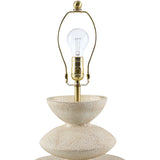 Modern European furniture - White Tiered Accent Table Lamp - www.oroa.com