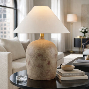   Modern European furniture - White Linen Empire Table Lamp - www.oroa.com | Oroa.com