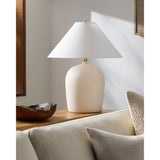 Modern European furniture - White Linen Empire Table Lamp - www.oroa.com