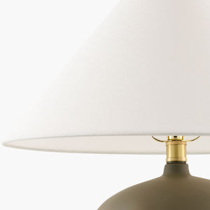   Modern European furniture - White Linen Empire Table Lamp - www.oroa.com | Oroa.com
