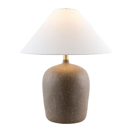 Modern European furniture - White Linen Empire Table Lamp - www.oroa.com