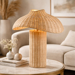   Natural Rattan Accent Table Lamp | Oroa.com