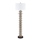Modern European furniture - Plated Metallic Linen Floor Lamp - www.oroa.com