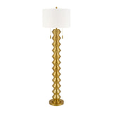 Modern European furniture - Plated Metallic Linen Floor Lamp - www.oroa.com