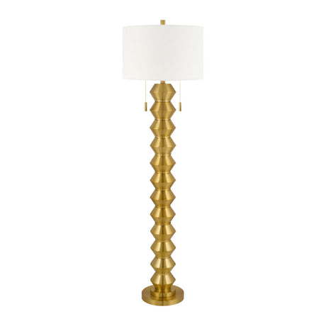 Modern European furniture - Plated Metallic Linen Floor Lamp - www.oroa.com