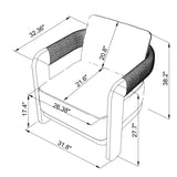 Modern European furniture - Cushioned Teak Outdoor Accent Chair - www.oroa.com